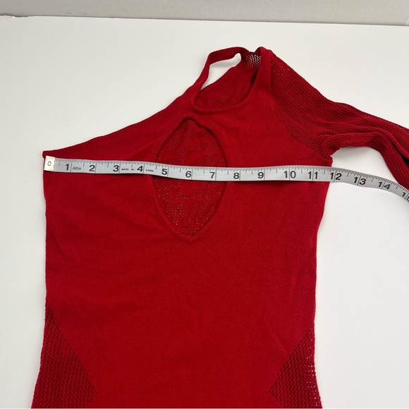 Voight Red Widow Mini Bodycon Dress Made in Hell Size XS / Small‎ One Shoulder - Picture 7 of 15